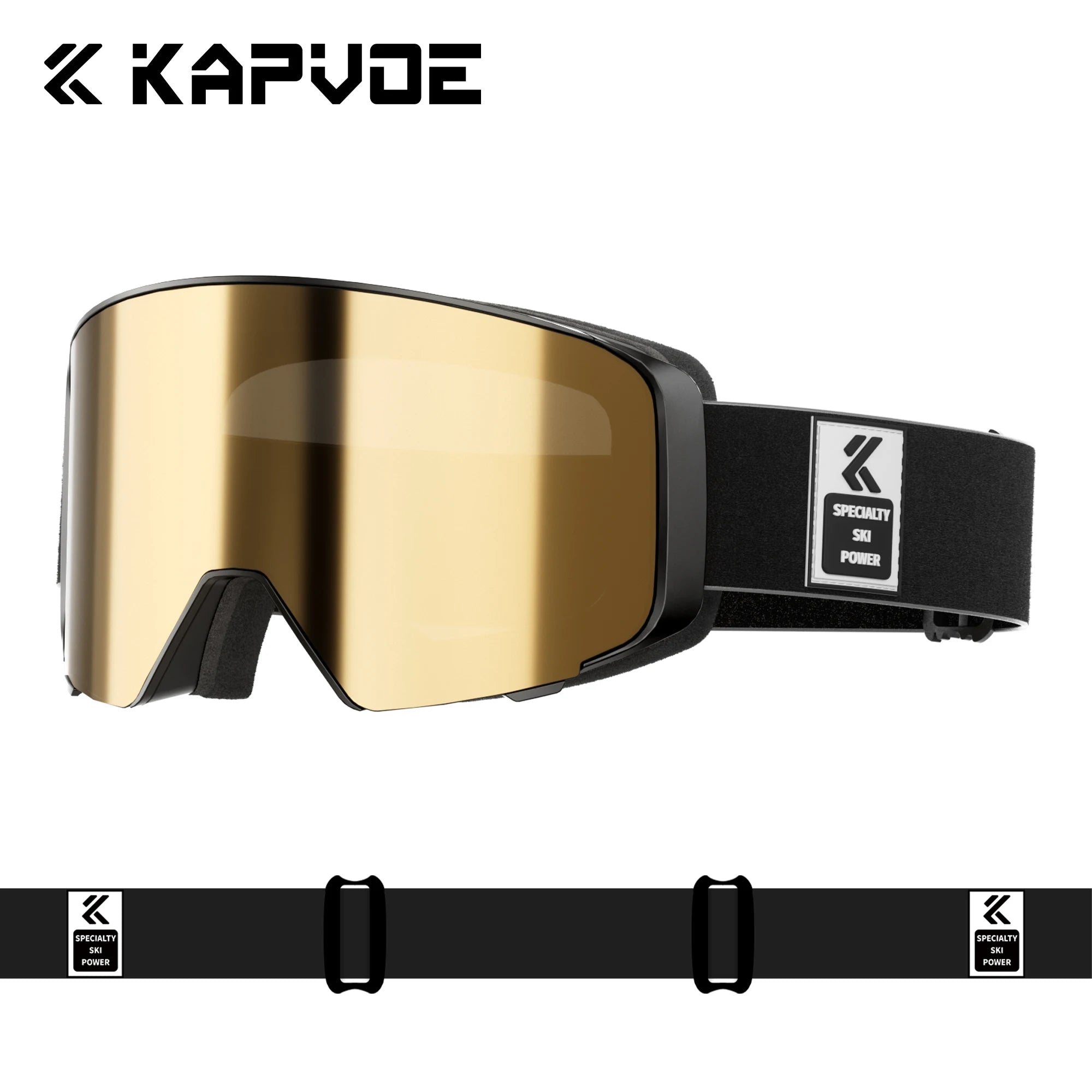 KAPVOE Ski Goggles Breathable Sports Snow Glasses UV400 Anti-fog