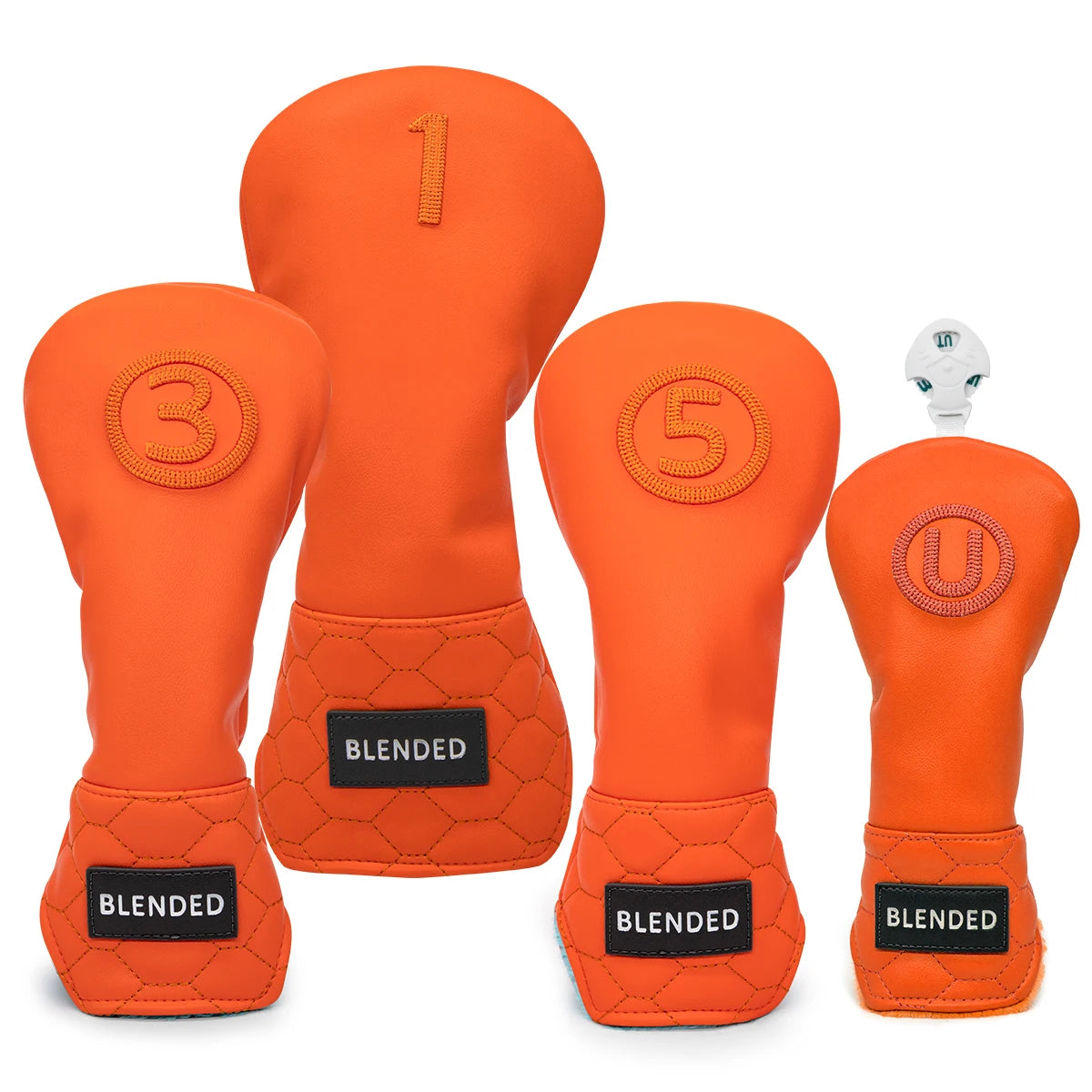 Golf Club Headcovers Premium Leather Head Covers Set Fairway Cover Hybrid Headcovers