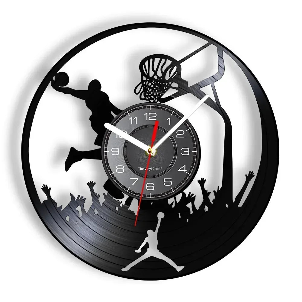 Basketball Dunk Wall Clock Basketball Players