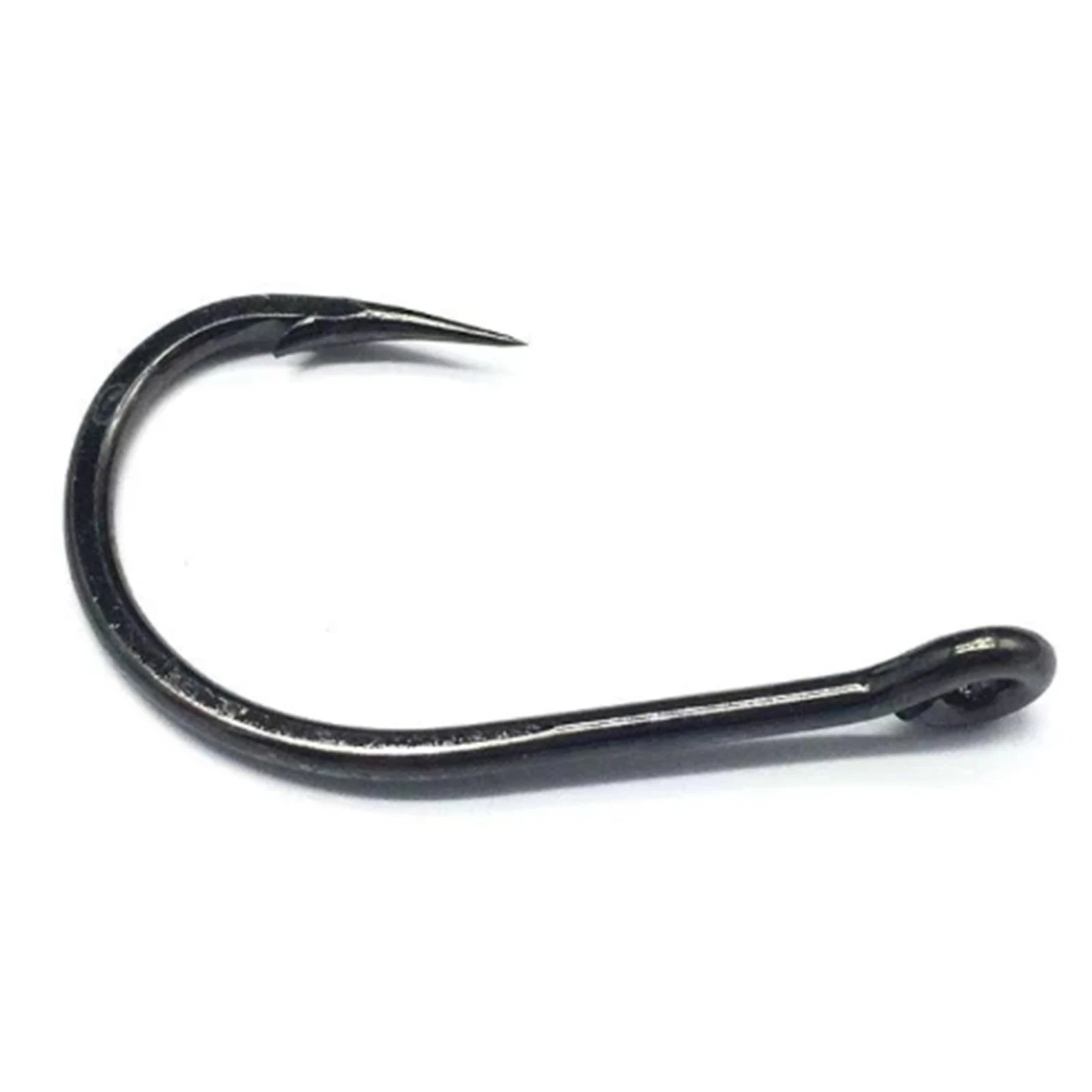 100 pcs Iseama Fishing Hooks Size 3-12 Black with Loop High Carbon Steel for Wild Fishing Fly Fishing tools
