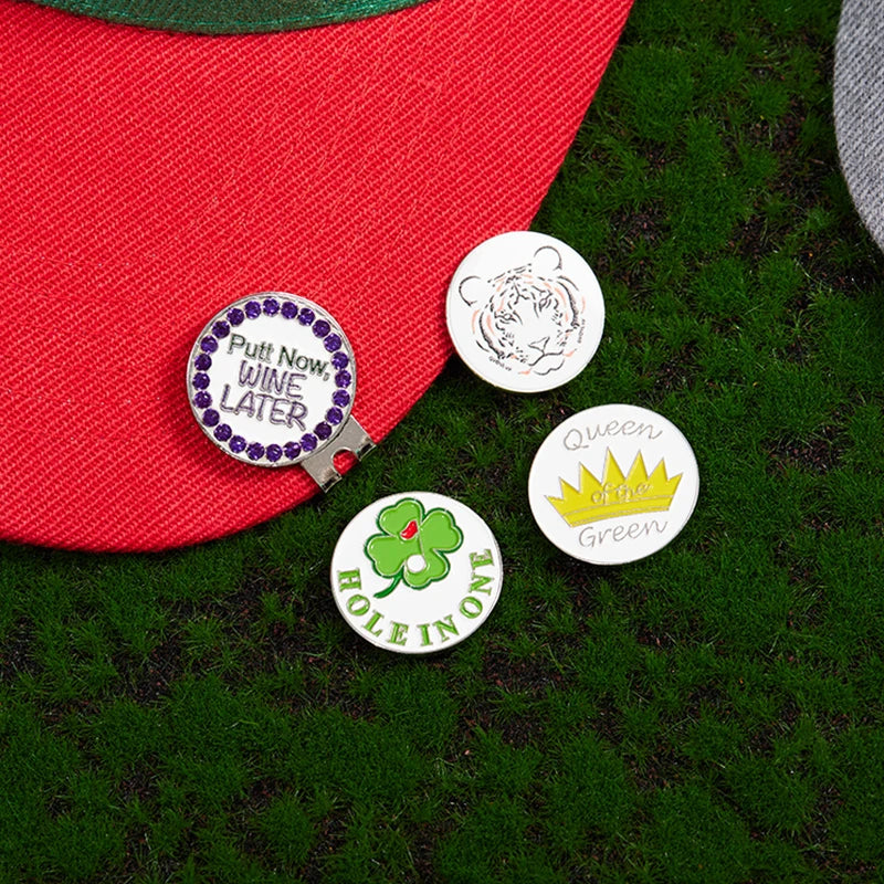 Funny Golf Hat Clip Magnetic Enamel Clip Jewelry Accessories Golf Ball Marker Baseball Hat Clip Golf Training Aids Gift