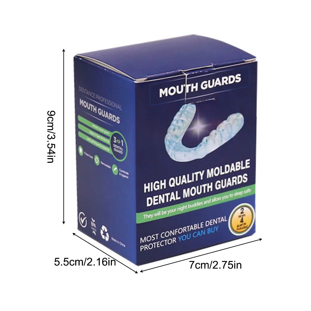 Mouth Guards with Storage Case Anti-Grinding Mouth Protector 4Pcs