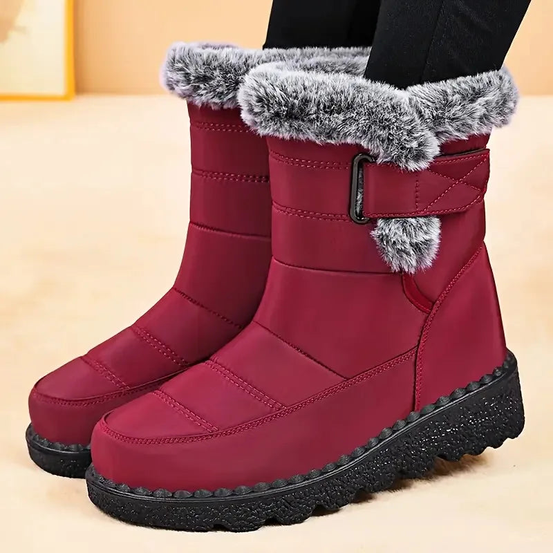 Women's Winter Snow Boots - Fur Long Plush to Ankle