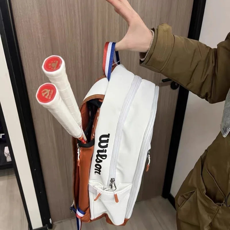 Wilson Tennis Bag Holds 2 Tennis Rackets  Shoulder Bag Court Racket Bag Men Women