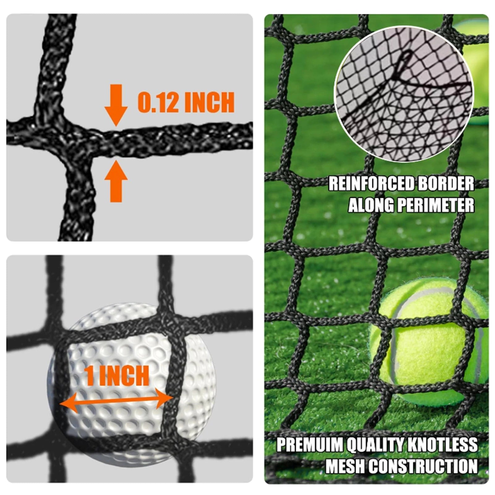 Golf Cage Netting 10X10X10Ft Portable Baseball - golf Cage