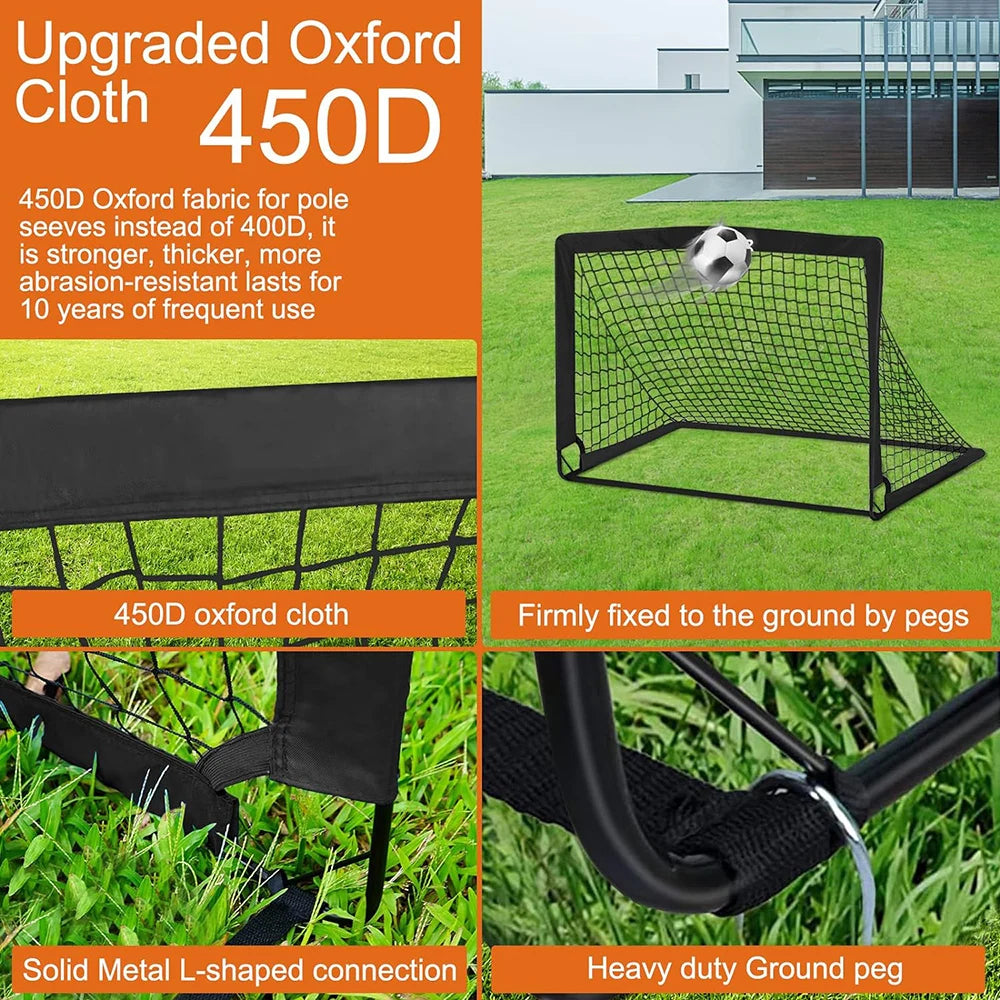 Soccer Goals for Backyard Set 2pcs Portable For Training