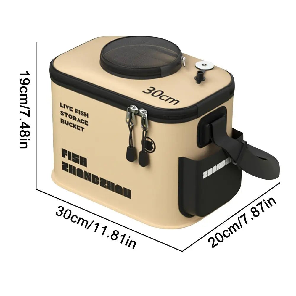 Folding Live Fish Bucket - Portable Water Tank