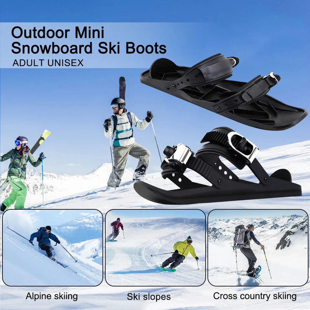 Short - Mini Skating Ski Shoes Portable Adjustable Boot