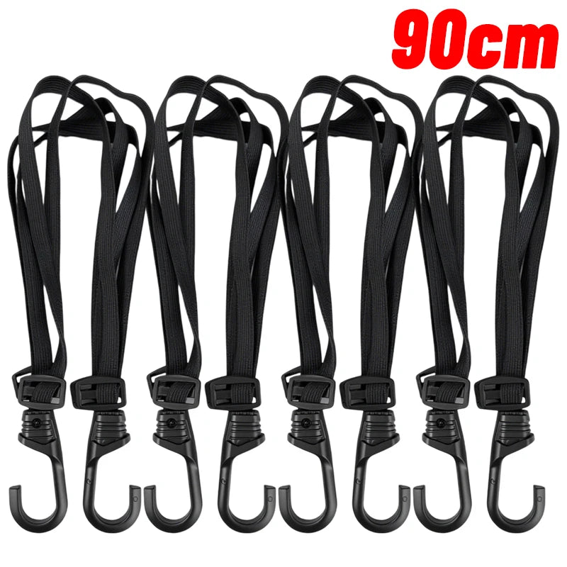 Motorcycle Back Seat Helmet Holder - Elastic Adjustable Fix Rope