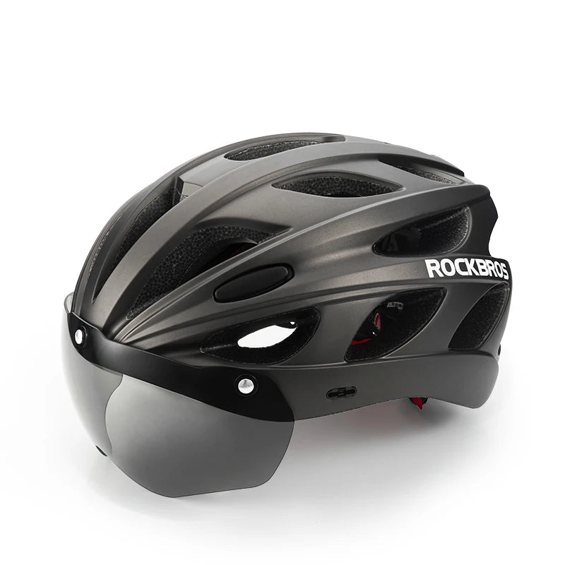 ROCKBROS Cycling Helmet Lightweight With Goggles Men Women