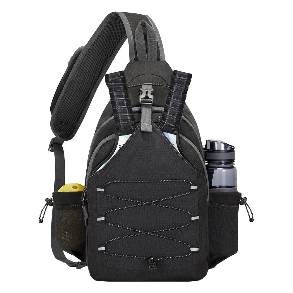 Crossbody Sling Bag Pickleball Backpack Paddle Bag for Men and Women