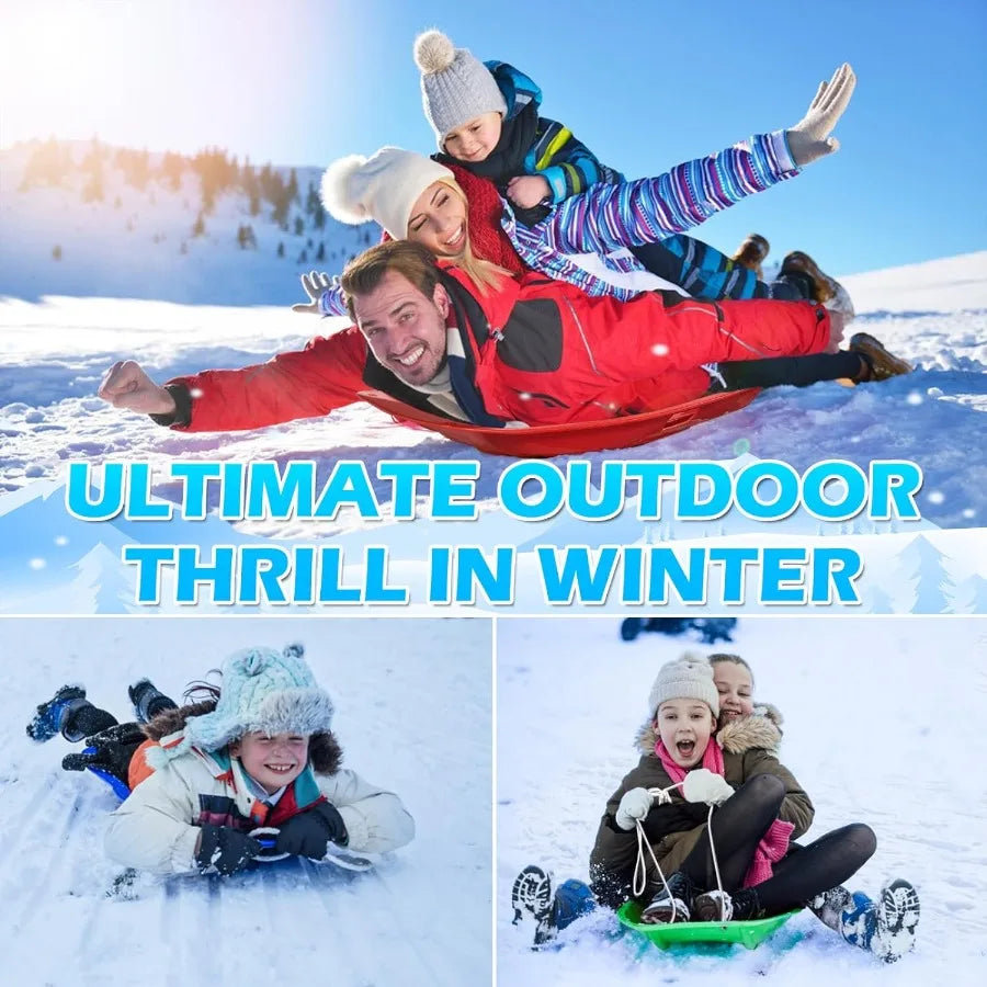 Downhill Sprinter Toboggan with 2 Handles and Pull Ropes