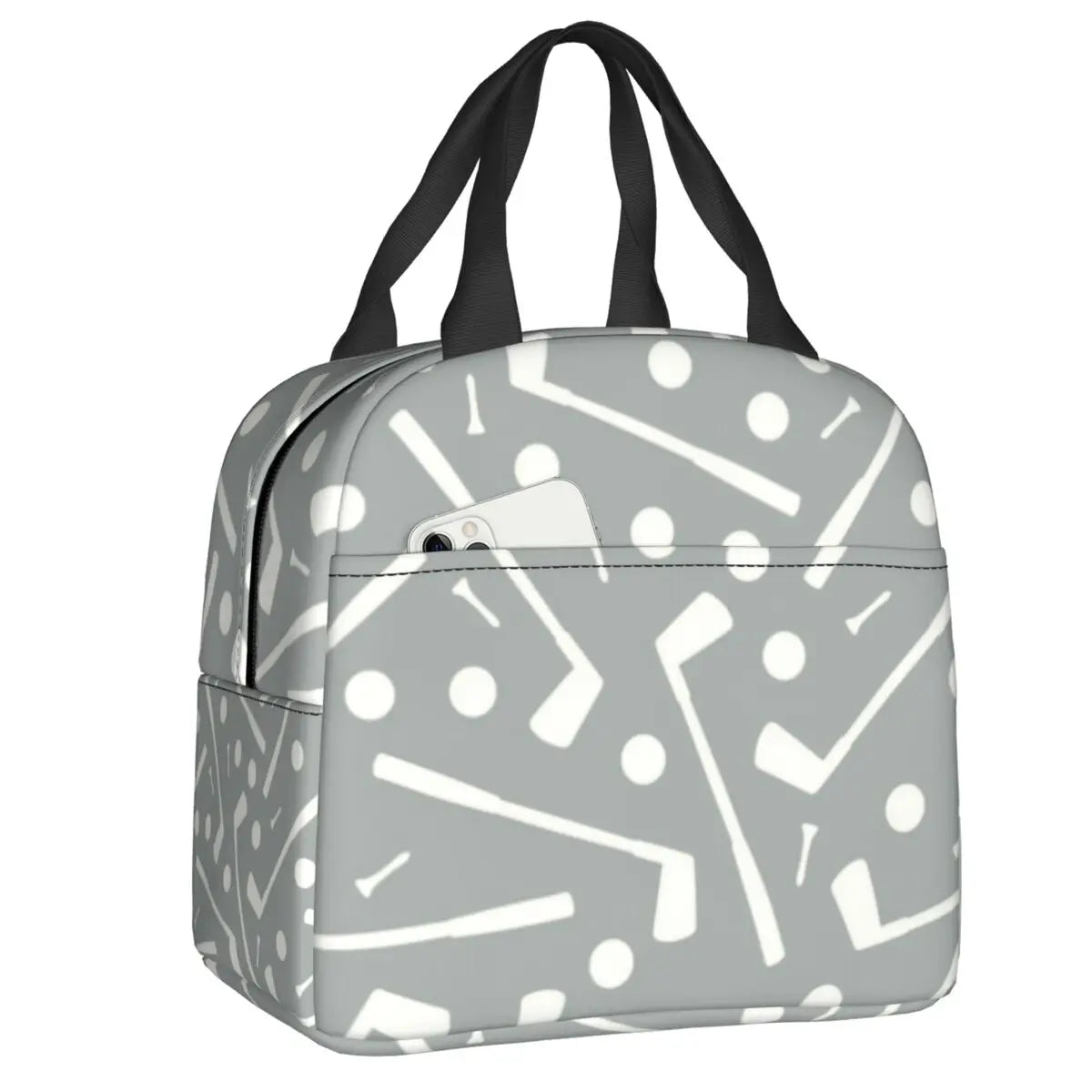 Golf And Beer Insulated Lunch Bag for Women Resuable Sports Golfing Golfer Thermal Cooler Bento Box Office Work School