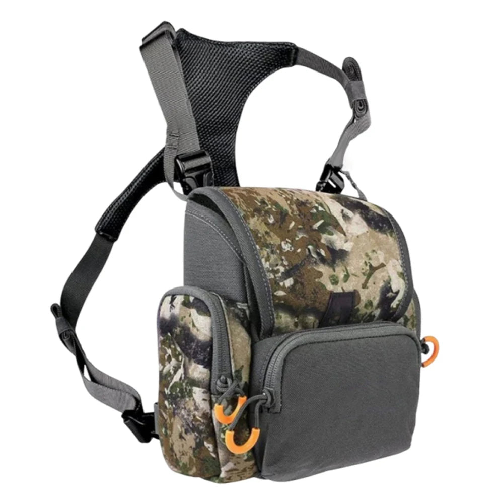 Binocular Harness Chest Pack with Rangefinder Pouch & Rain Cover Adjustable for Hunting