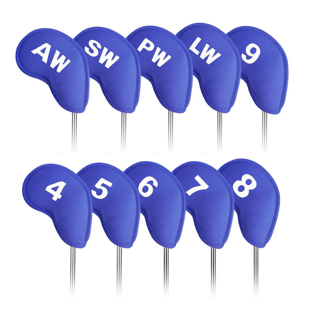 Neoprene Golf Club Covers Set - 10 Pack Universal Headcovers