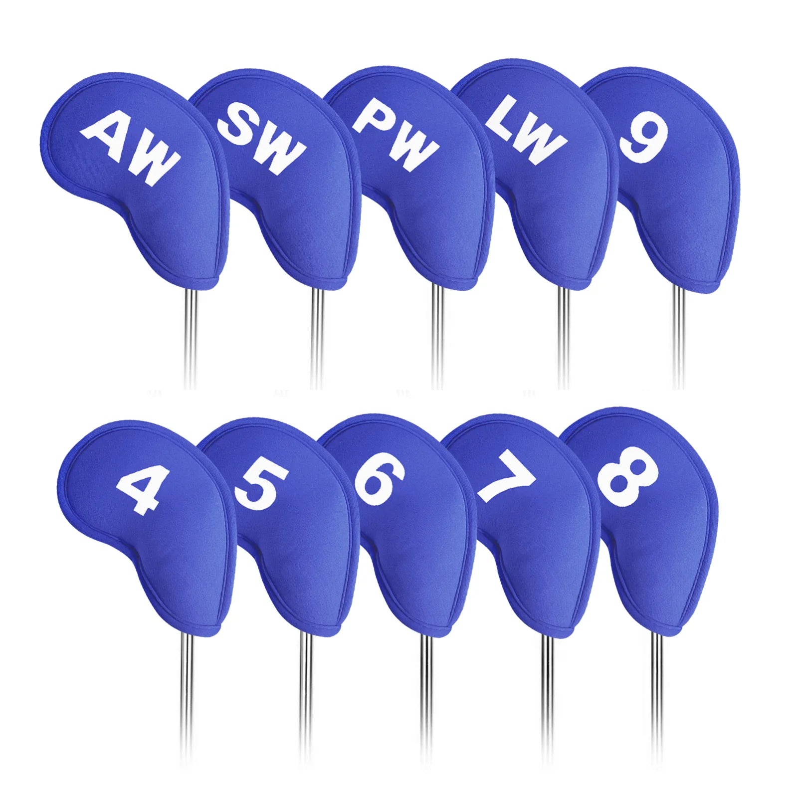 Neoprene Golf Club Covers Set - 10 Pack Universal Headcovers