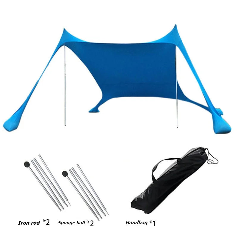 Outdoor Lawn and Beach Canopy Tent Portable for Lawn Camping Fishing Sun Protection and Cooling Large Size