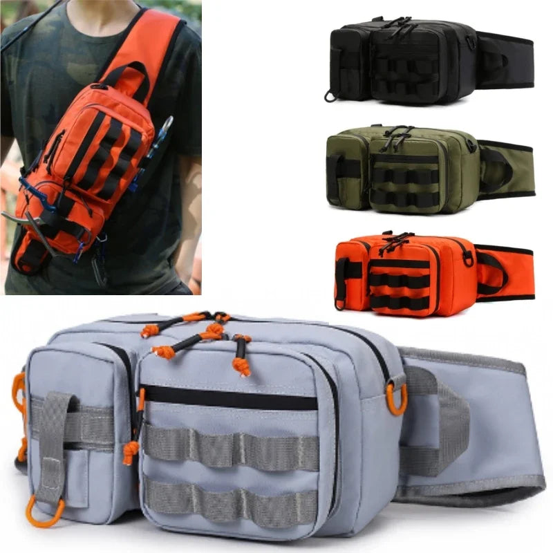 Crossbody Fishing Lure Shoulder Chest Waist Bag - Pack