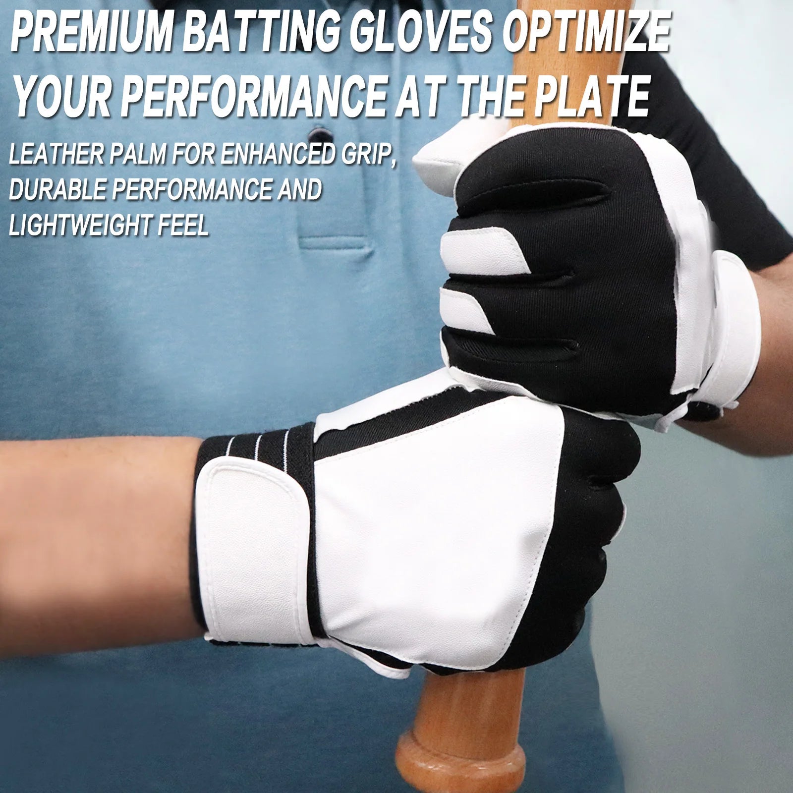 Batting Gloves for Baseball or Softball Cabretta Leather Batting Glove 1 Pair