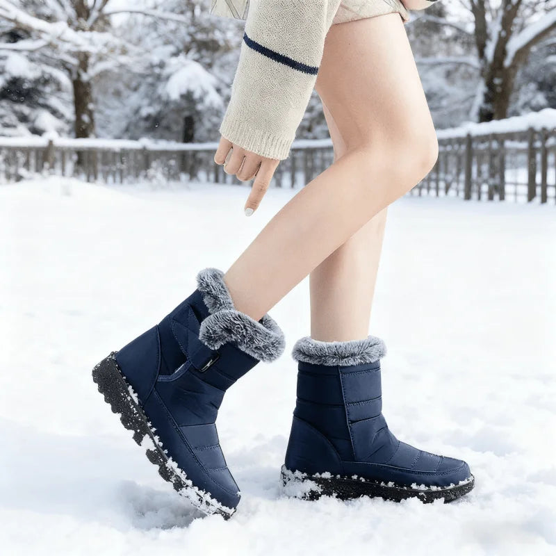 Women's Winter Snow Boots - Fur Long Plush to Ankle