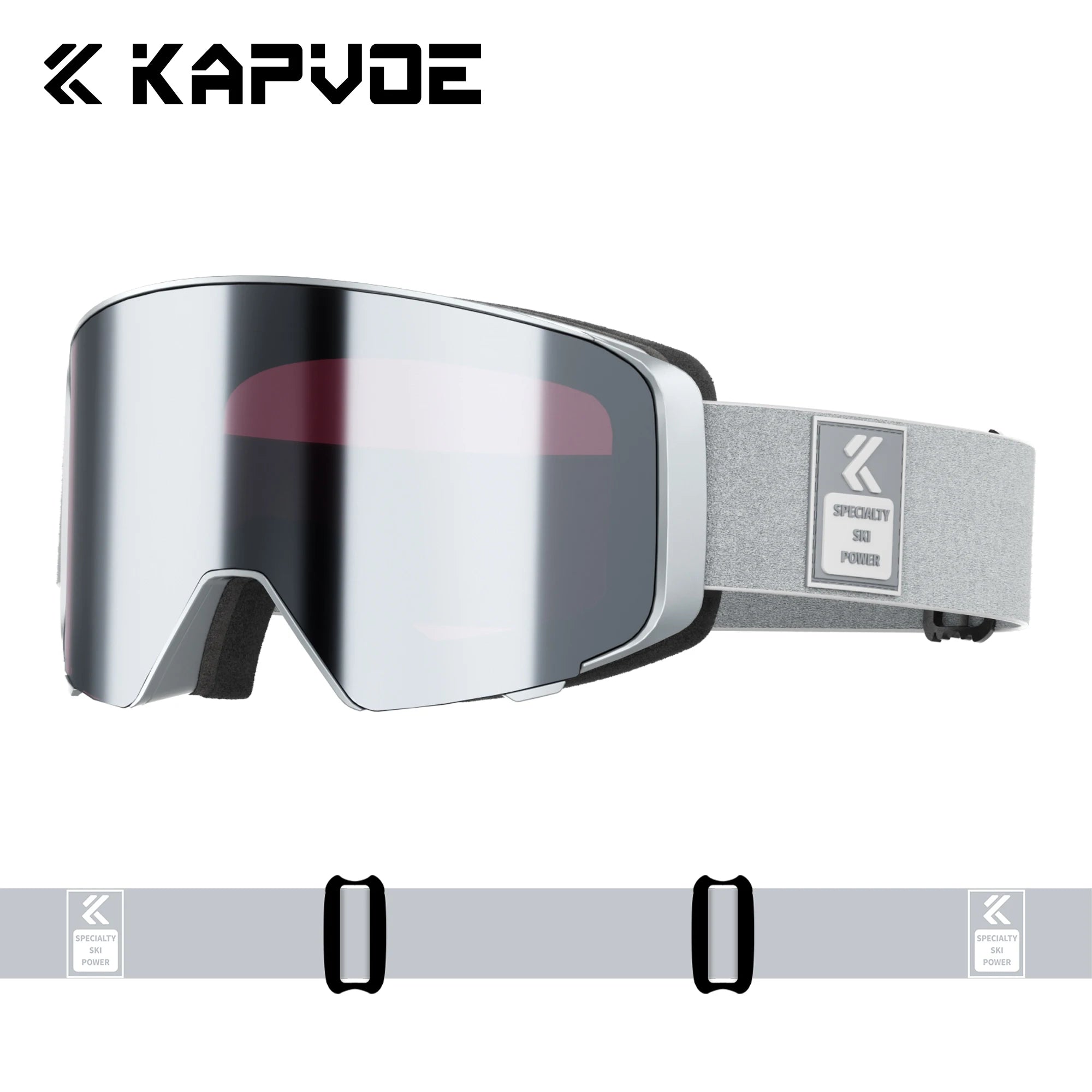 KAPVOE Ski Goggles Breathable Sports Snow Glasses UV400 Anti-fog