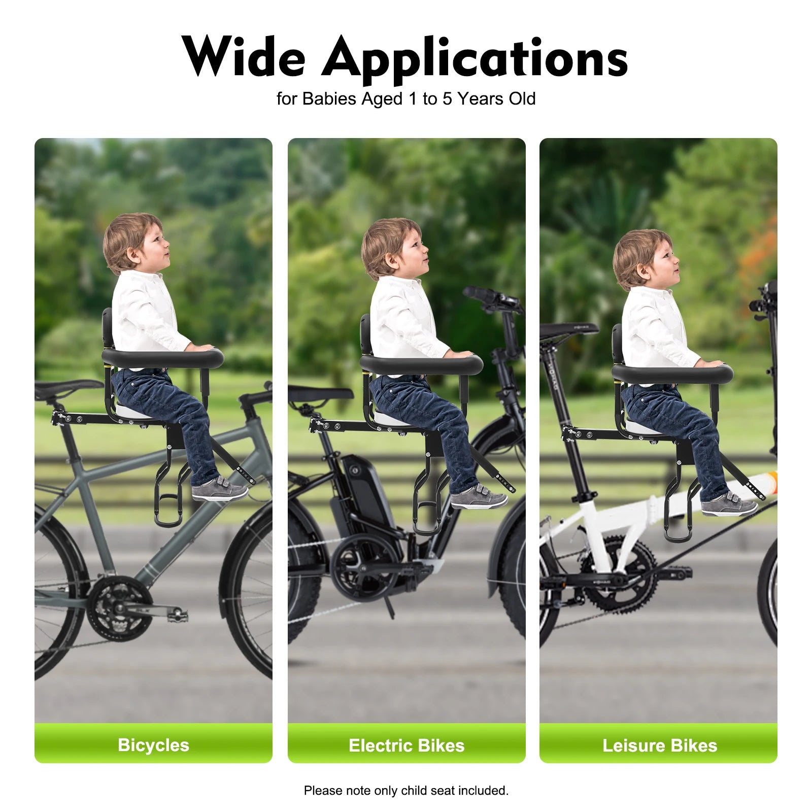 Bike Seat Mounted Child Carrier For Children 1~5 Years Old Kids