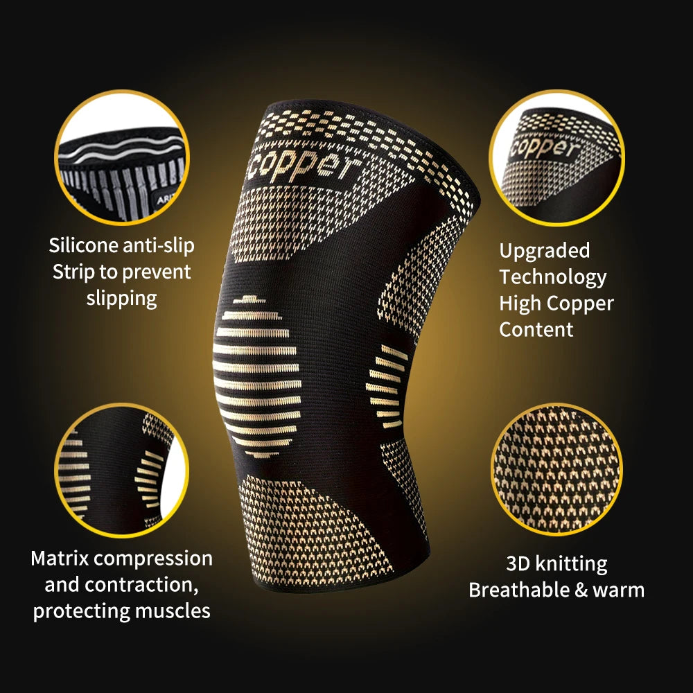 Sports Knee Brace - pads, Breathable Non-Slip 2-Pack