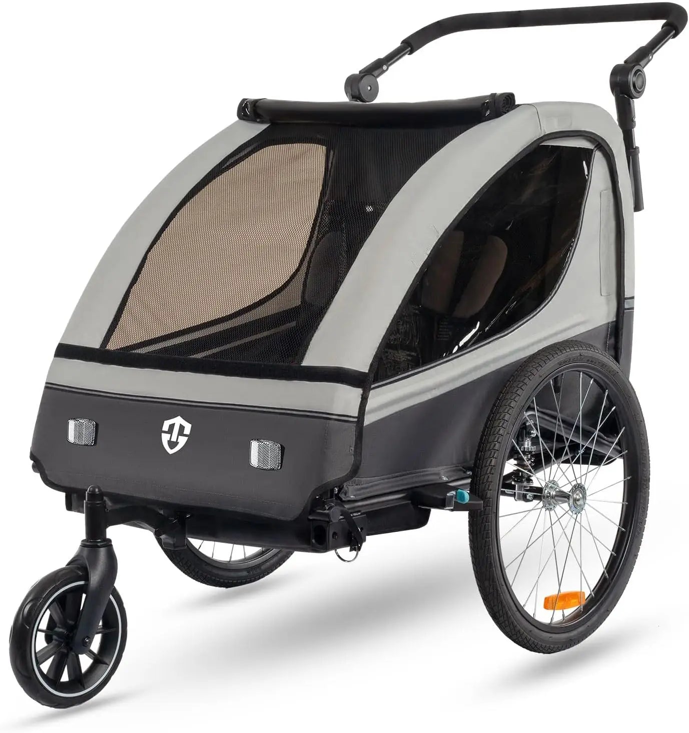 Bike Trailer & Stroller 2 in 1 Double Seat for Toddlers, and Kids