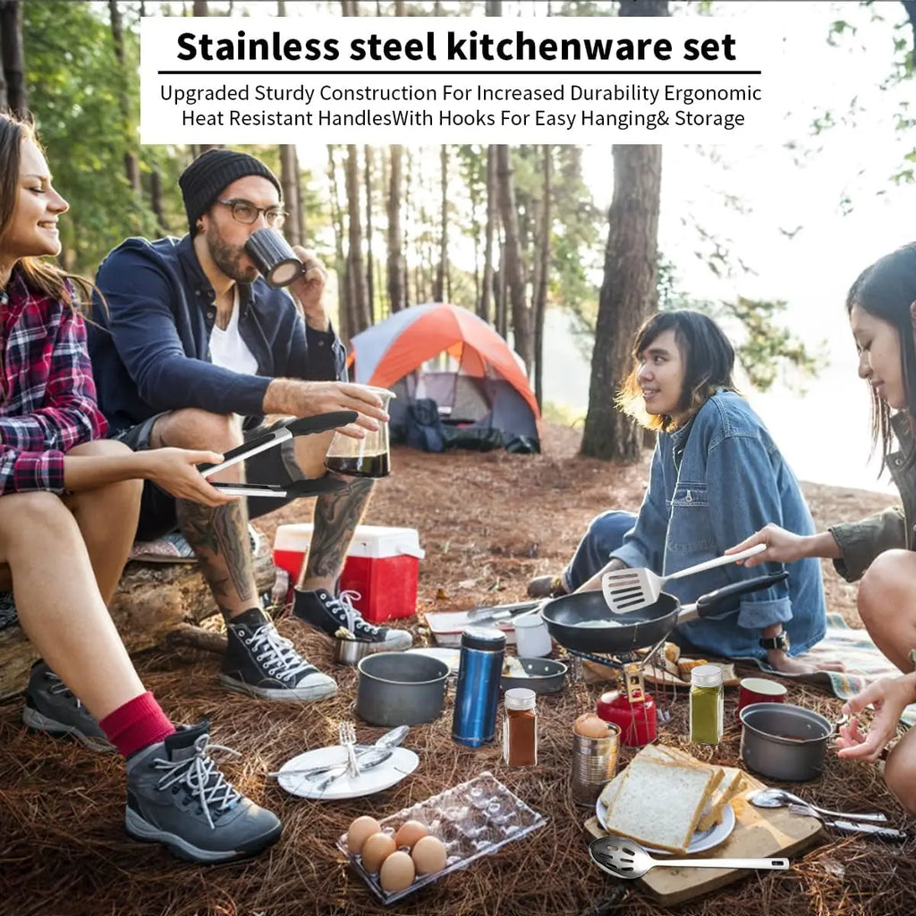 Camping Cooking Utensils Set - RV & Backpacking Gear, Hiking Supplies