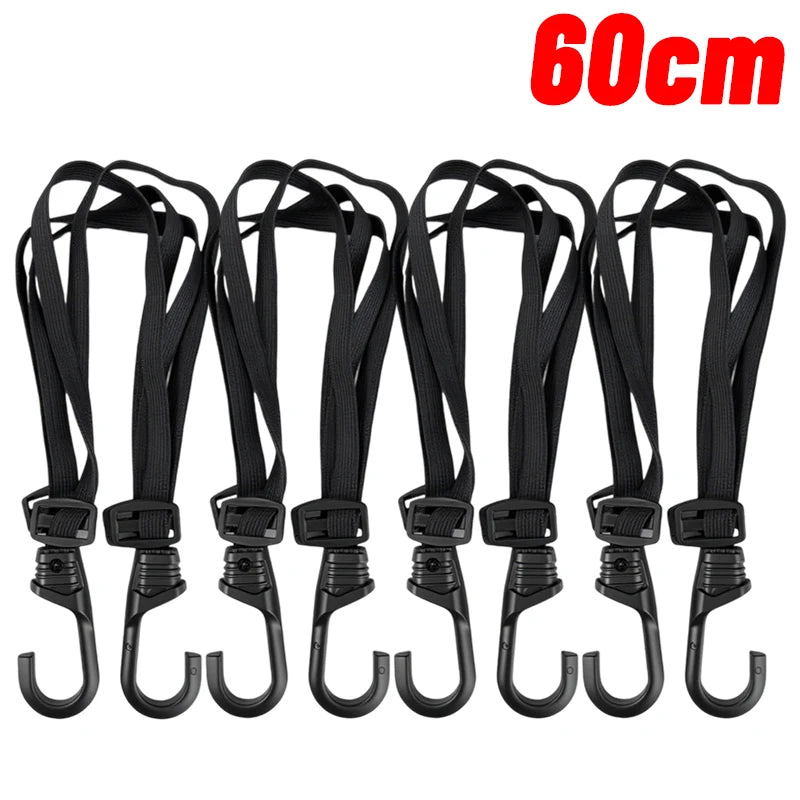 Motorcycle Back Seat Helmet Holder - Elastic Adjustable Fix Rope