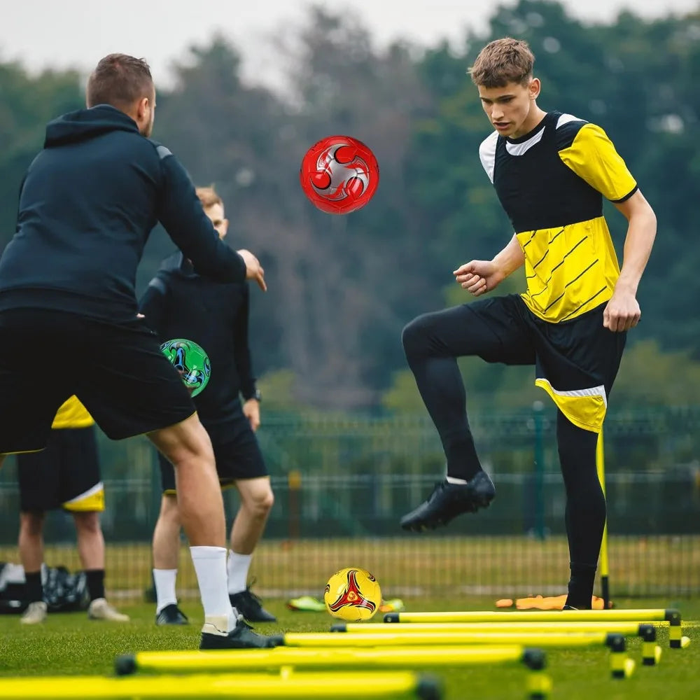 Soccer Balls Bulk Size 4 Soccer Balls with Pump 12 Pcs