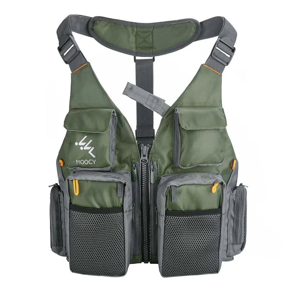 Fishing Vest Breathable Vest with Zipper Pockets