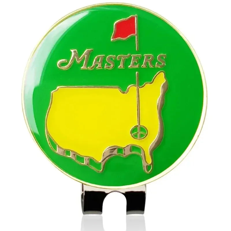 Golf Ball Marker with Magnetic Golf Hat Clip Marker US Map White Flower Golf Marker Training Aids For Boys Girl Kids Golfer Gift