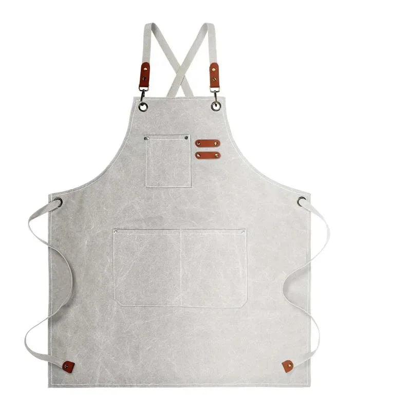 Household Canvas Apron Oil-proof Men Women Adult With Tool Pockets
