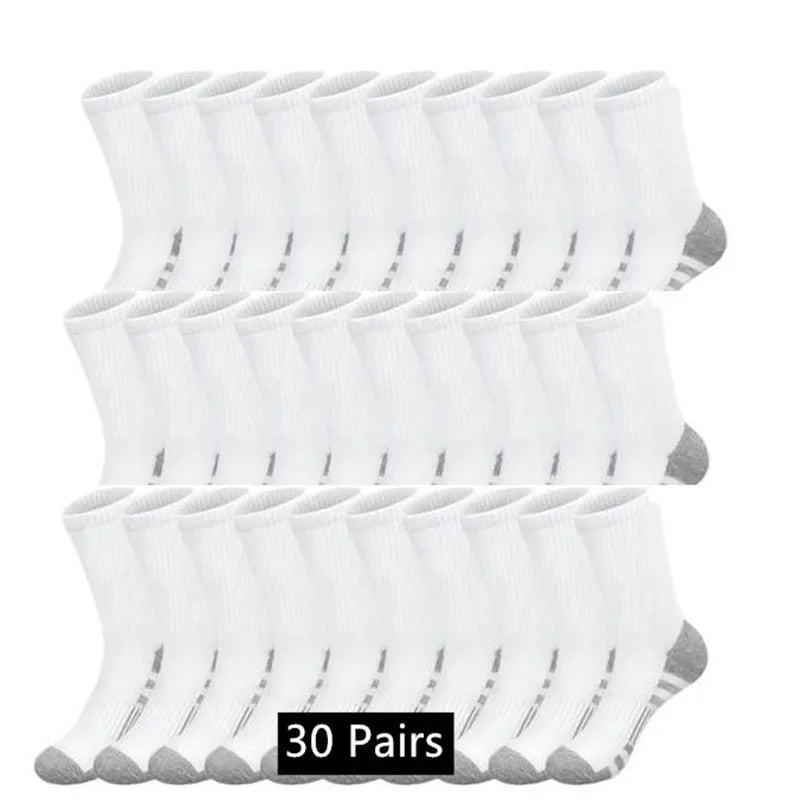 10/20/30 Pairs Men's & Women's Classic Crew Socks