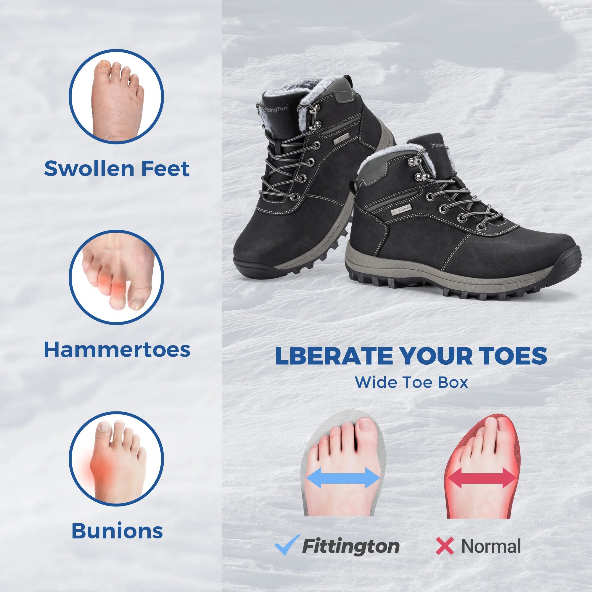 Winter Snow Boots For Men -Warm Anti-Slip Lightweight