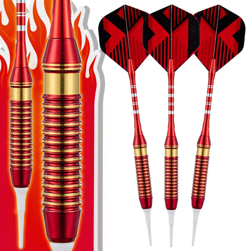 3 pcs 18g electroplated red copper darts soft-head dart box set