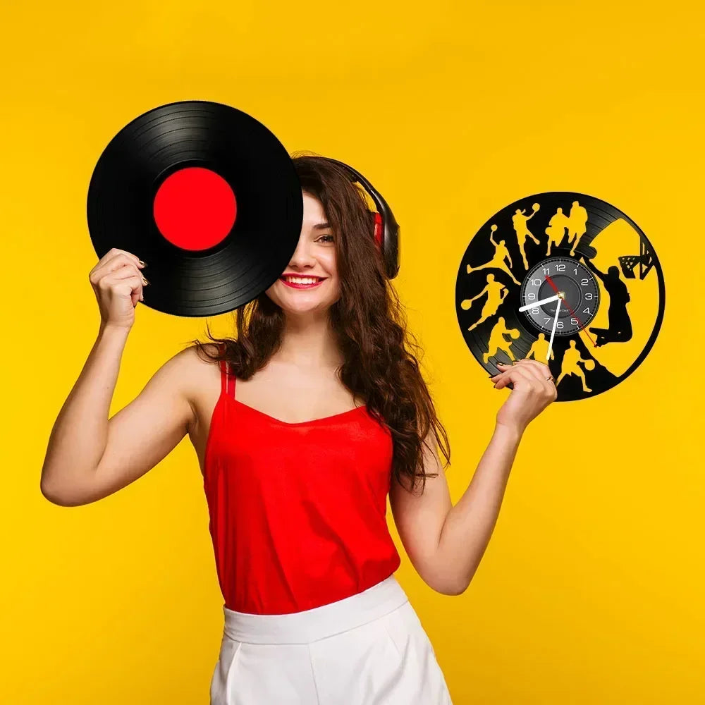 Basketball Dunk Wall Clock Basketball Players