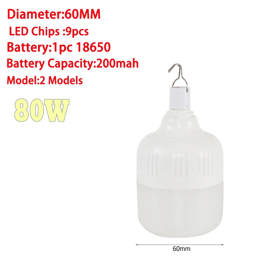 Portable Lantern Bulb Camping Light USB Rechargeable LED Bulb