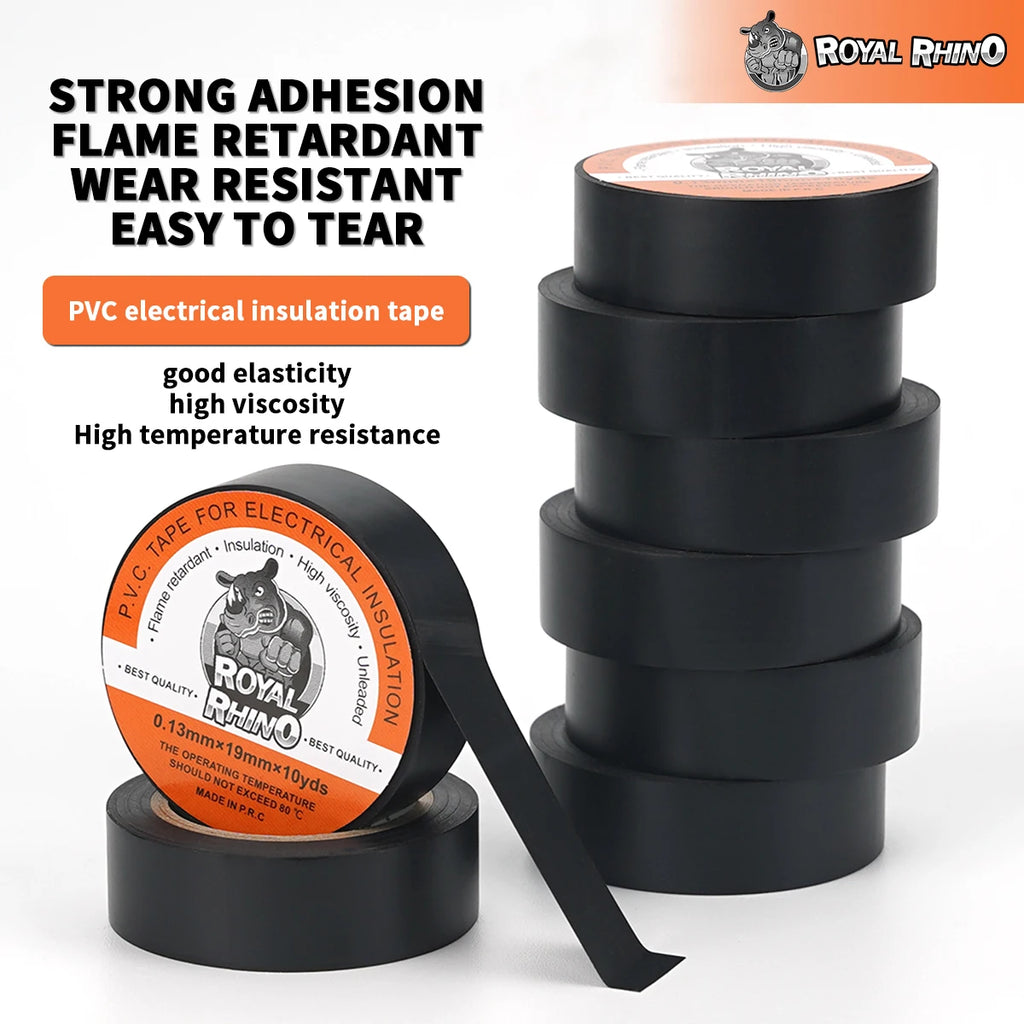 High-Temperature Resistant Black Rubber Electrical Tape -durable and soft insulating adhesive, used for industrial, household
