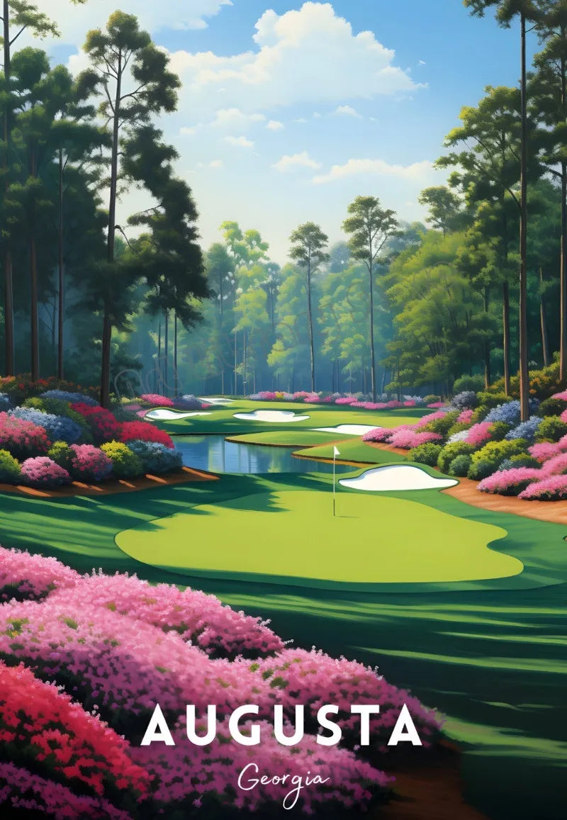 Abstract Golf Course Nordic Minimalist Sport Travel Landscape Poster Canvas Painting Wall Art Pictures Home Studio Decor Gift