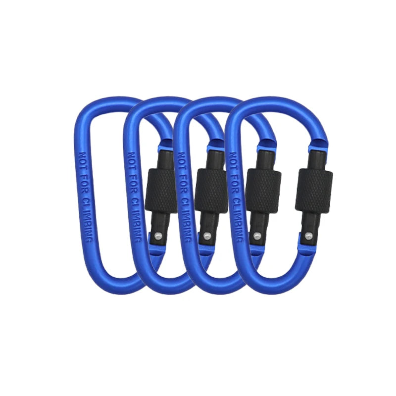 4Pcs Carabiner Clips with Screw Gate Carabiners