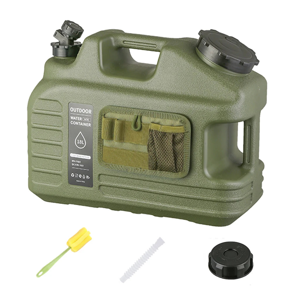 18L Water Container with Detachable Faucet Portable Tank