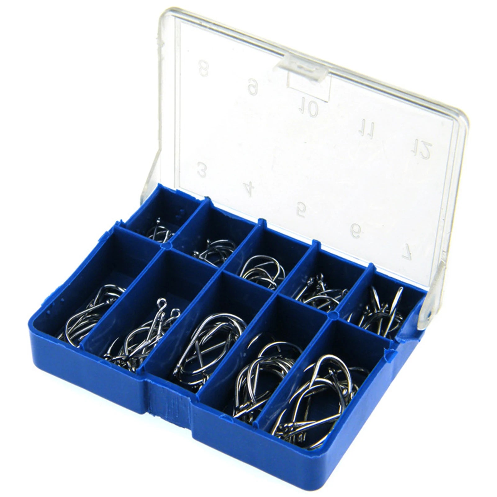 100 pcs Iseama Fishing Hooks Size 3-12 Black with Loop High Carbon Steel for Wild Fishing Fly Fishing tools