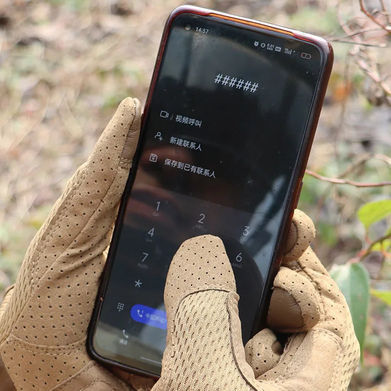 Camouflage, full finger gloves, anti slip and wear-resistant