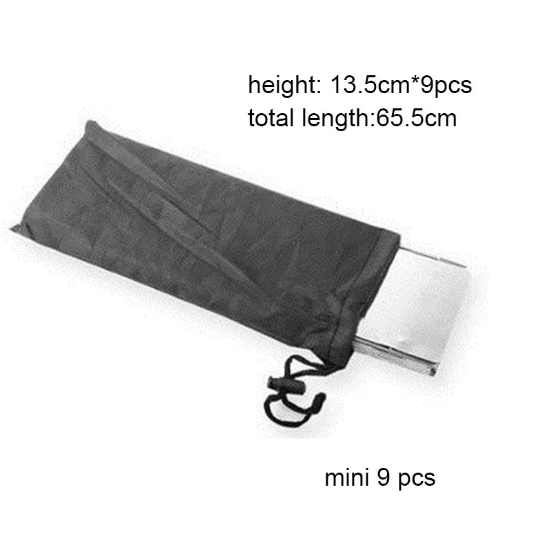 16Pc Outdoor camping windshield Ultra-light aluminum alloy foldable with latch, burner windshield oil drain plate