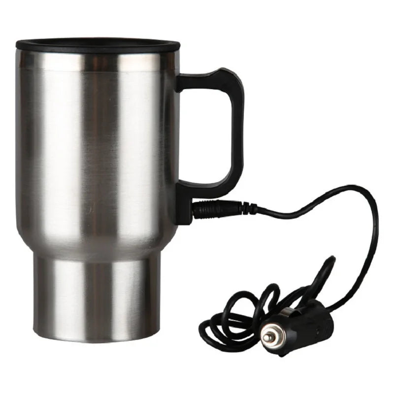 12V Car Heating Cup Stainless Steel Thermos Mug
