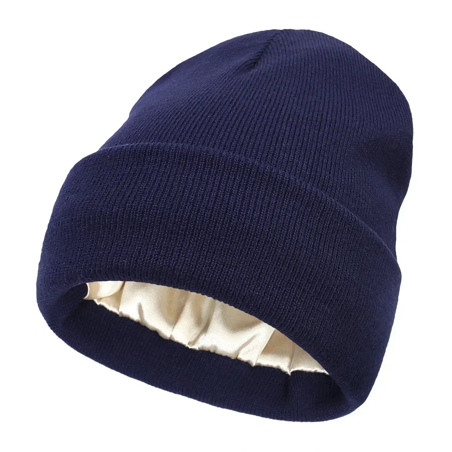 Unisex Winter Hat Silk Satin Lined Beanies Men and Women