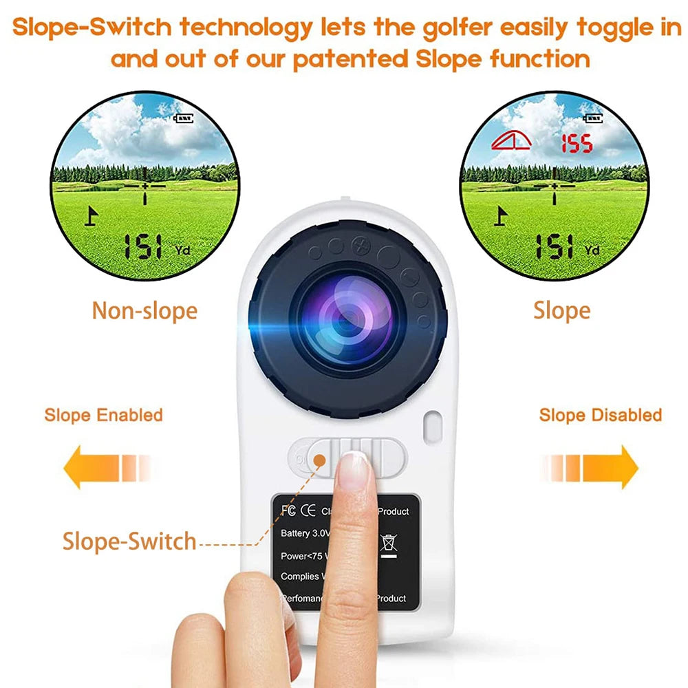 650 Yards Golf Laser Rangefinder with Slope Switch and Replaceable Battery