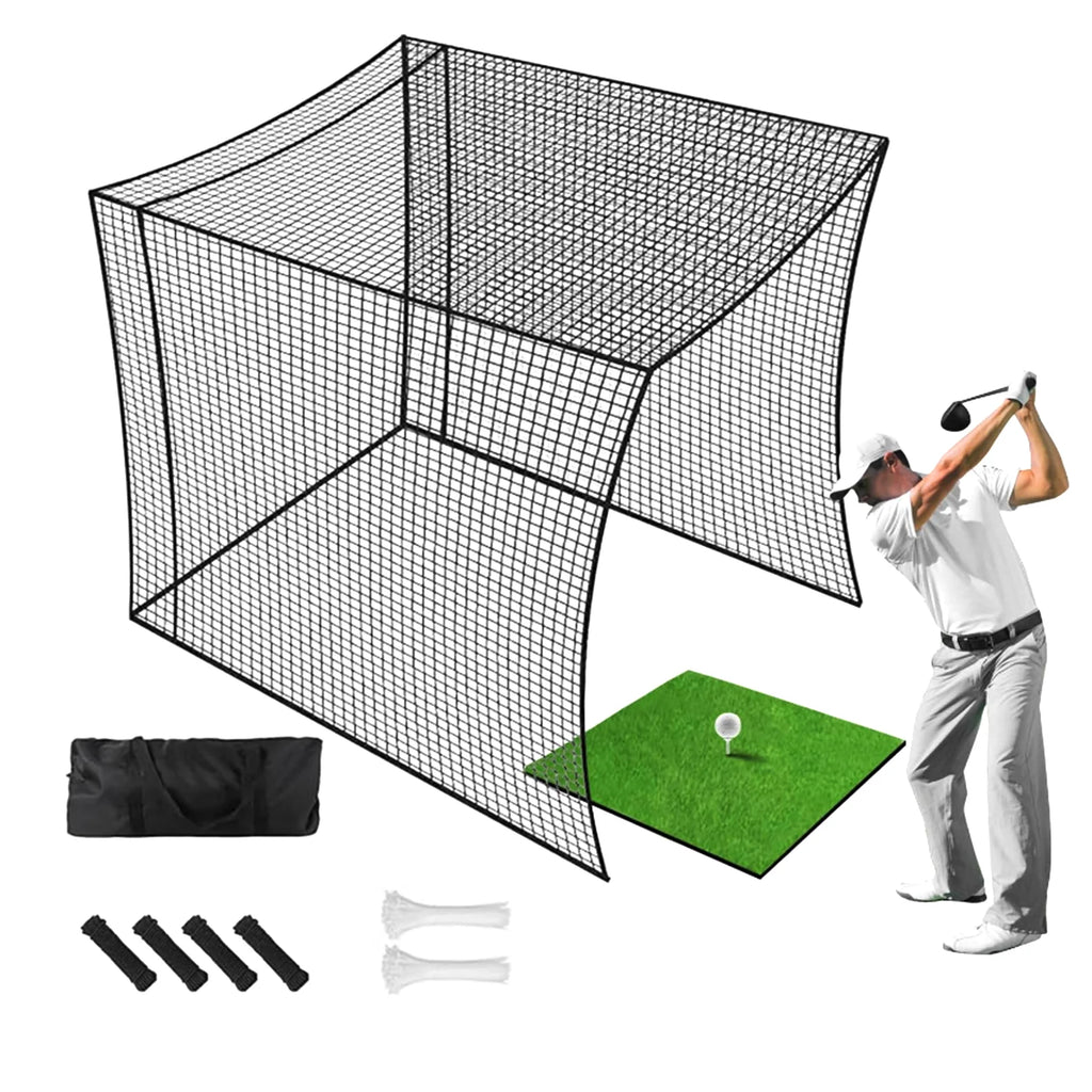 Golf Cage Netting 10X10X10Ft Portable Baseball - golf Cage